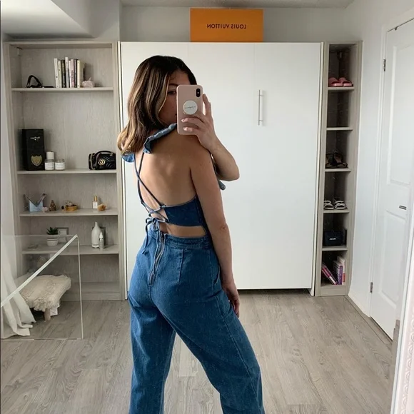 Denim romper - Picture 3 of 5